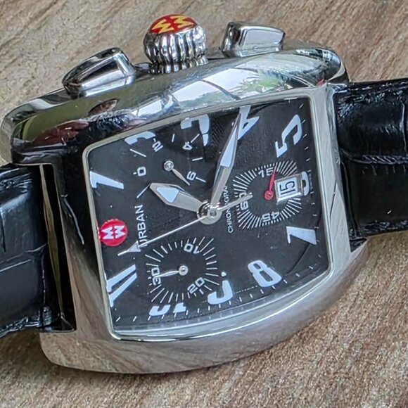 FREE@! Michele Urban Chronograph MWO2DOO Black Dial Watch - Picture 11 of 11